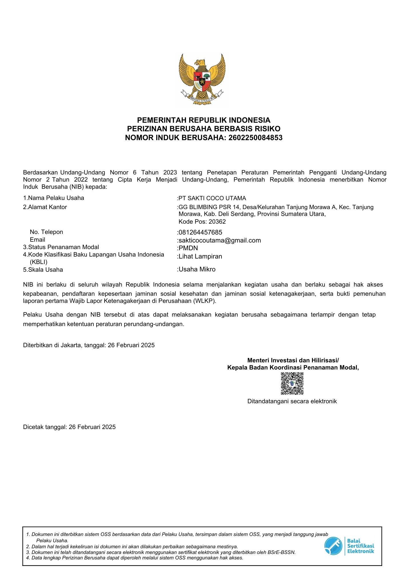 Company Legal Document 1
